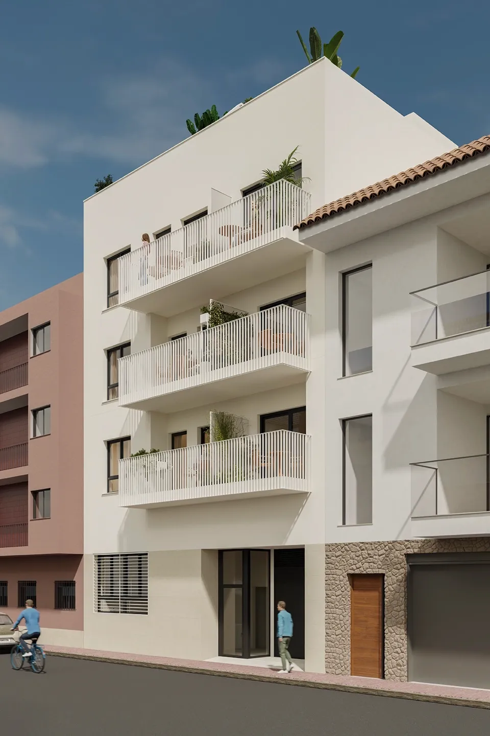 Fachada exterior del Edificio Senda en Museros